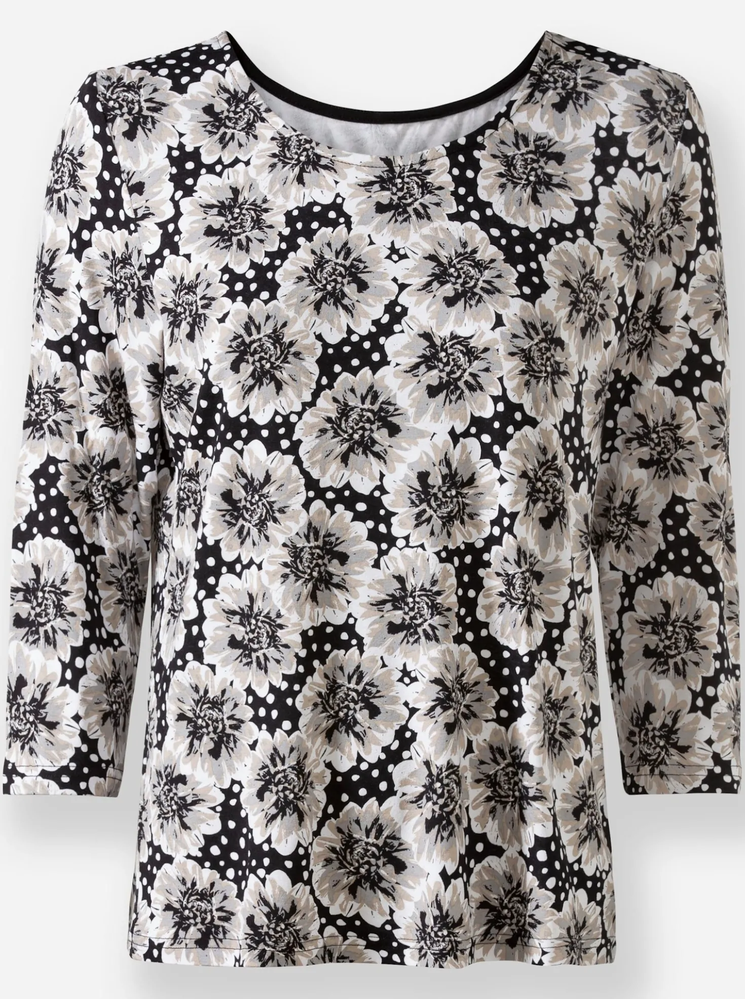 Print-Shirt mit Blüten-Dessin