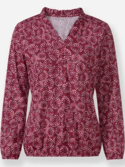 Print-Shirt mit elastischen Abschlüssen
