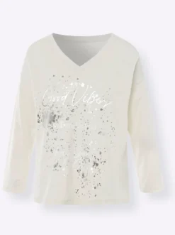 Print-Shirt mit Foliendruck