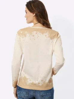 Print-Shirt mit glänzendem Sternendruck