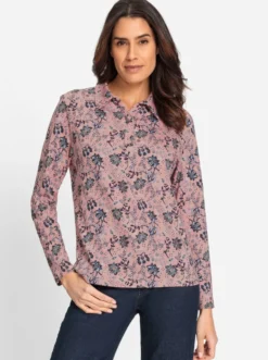 Print-Shirt mit Hemdkragen