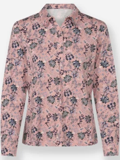 Print-Shirt mit Hemdkragen