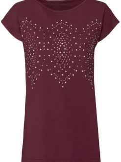 Print-Shirt mit Metallplättchen