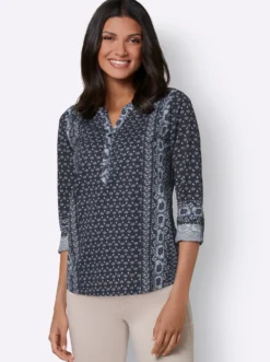 Print-Shirt mit Minimal-Muster