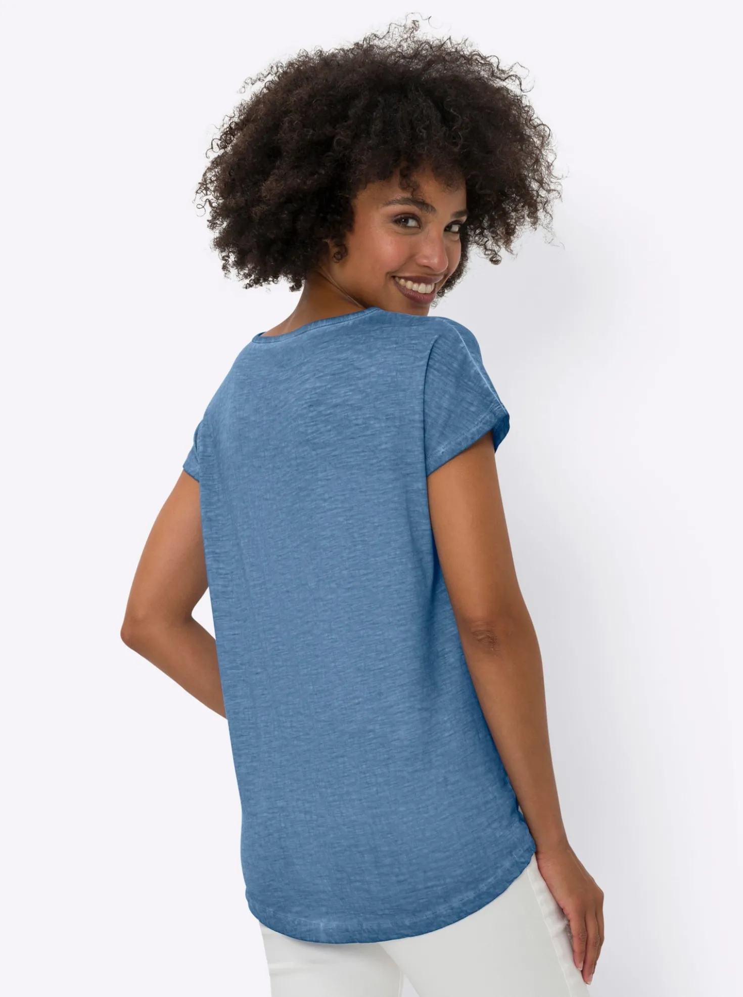 Print-Shirt mit Oil-dyed-Waschung