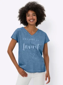 Print-Shirt mit Oil-dyed-Waschung