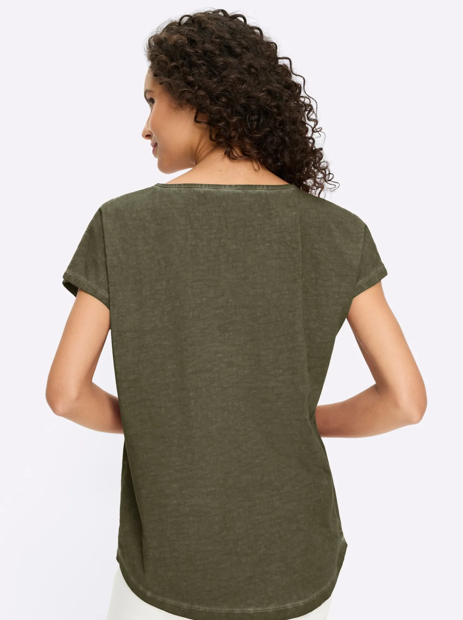 Print-Shirt mit Oil-dyed-Waschung