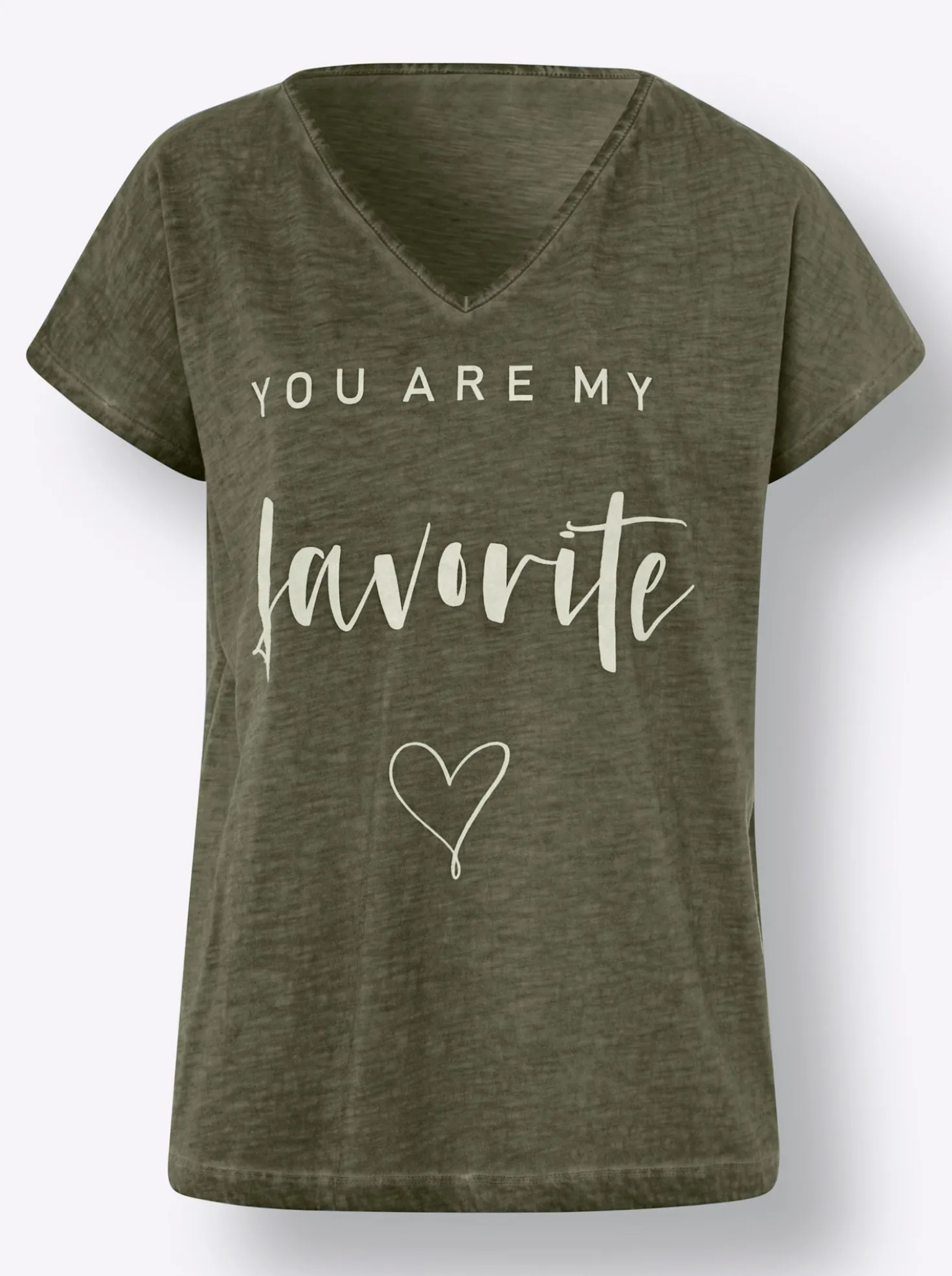 Print-Shirt mit Oil-dyed-Waschung