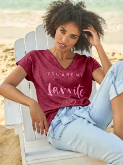 Print-Shirt mit Oil-dyed-Waschung