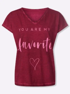 Print-Shirt mit Oil-dyed-Waschung