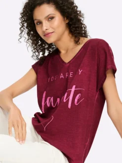Print-Shirt mit Oil-dyed-Waschung