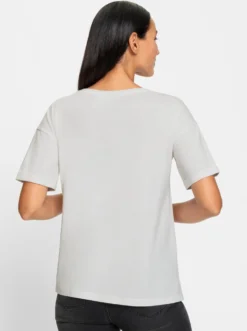 Print-Shirt mit Pailletten