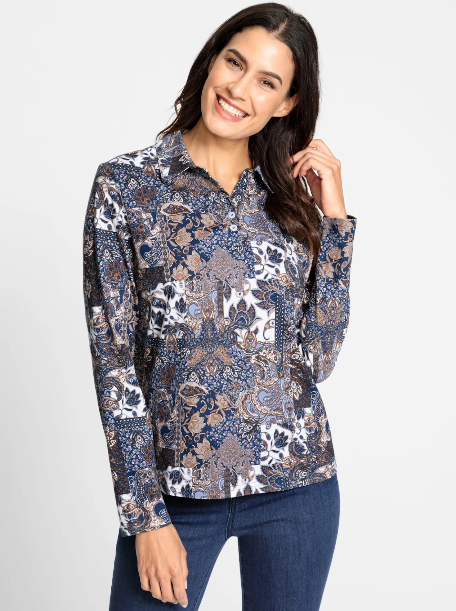 Print-Shirt mit Paisley-Dessin