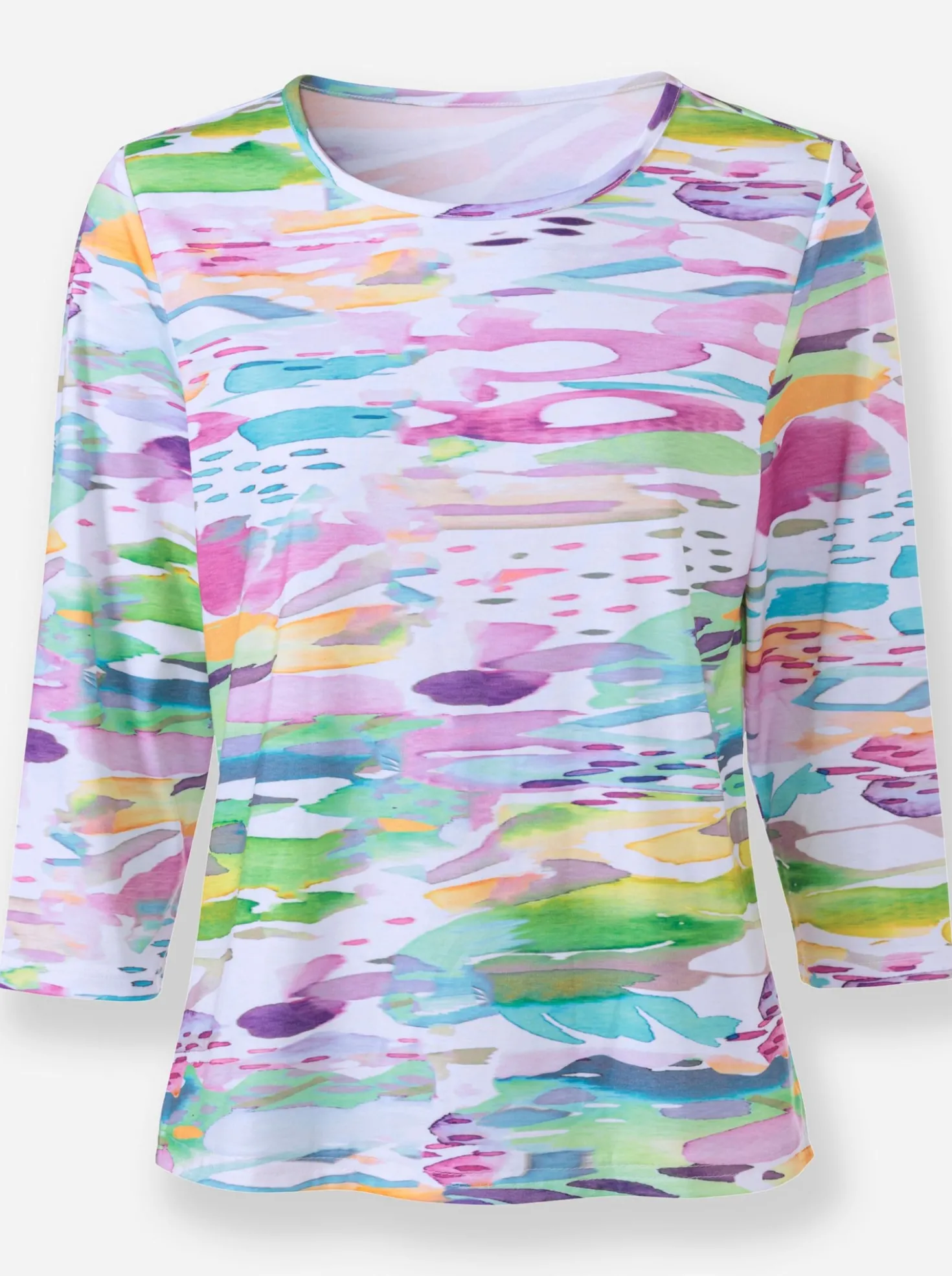 Print-Shirt mit 3/4-Ärmel