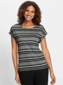 Print-Shirt mit Rundhals-Ausschnitt