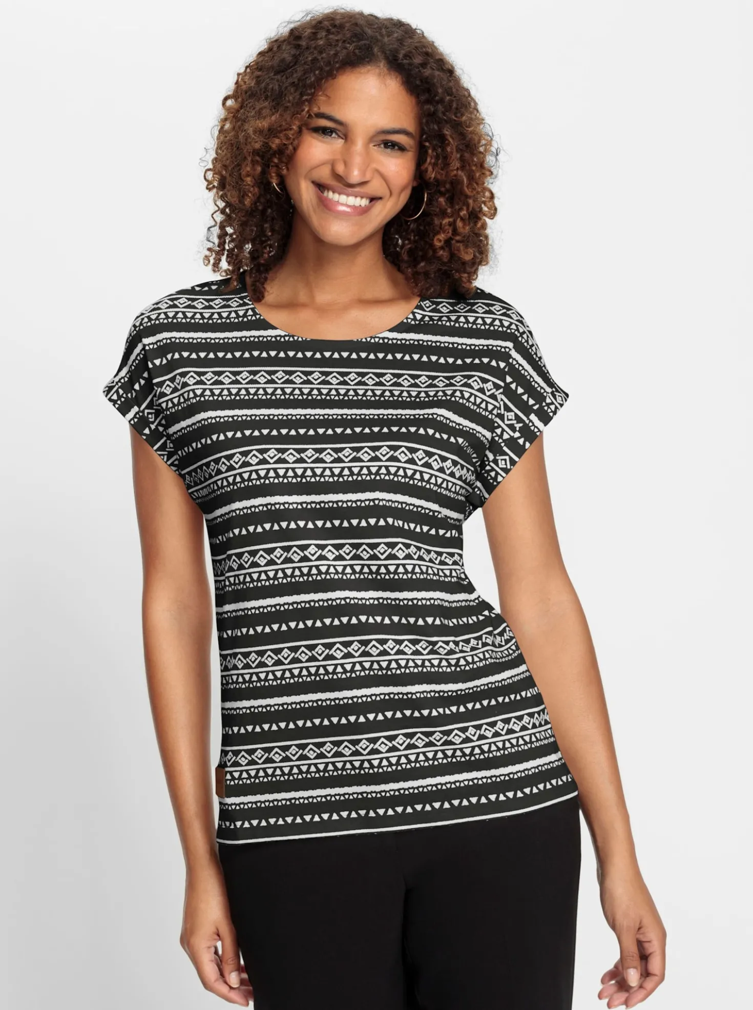 Print-Shirt mit Rundhals-Ausschnitt
