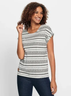 Print-Shirt mit Rundhals-Ausschnitt