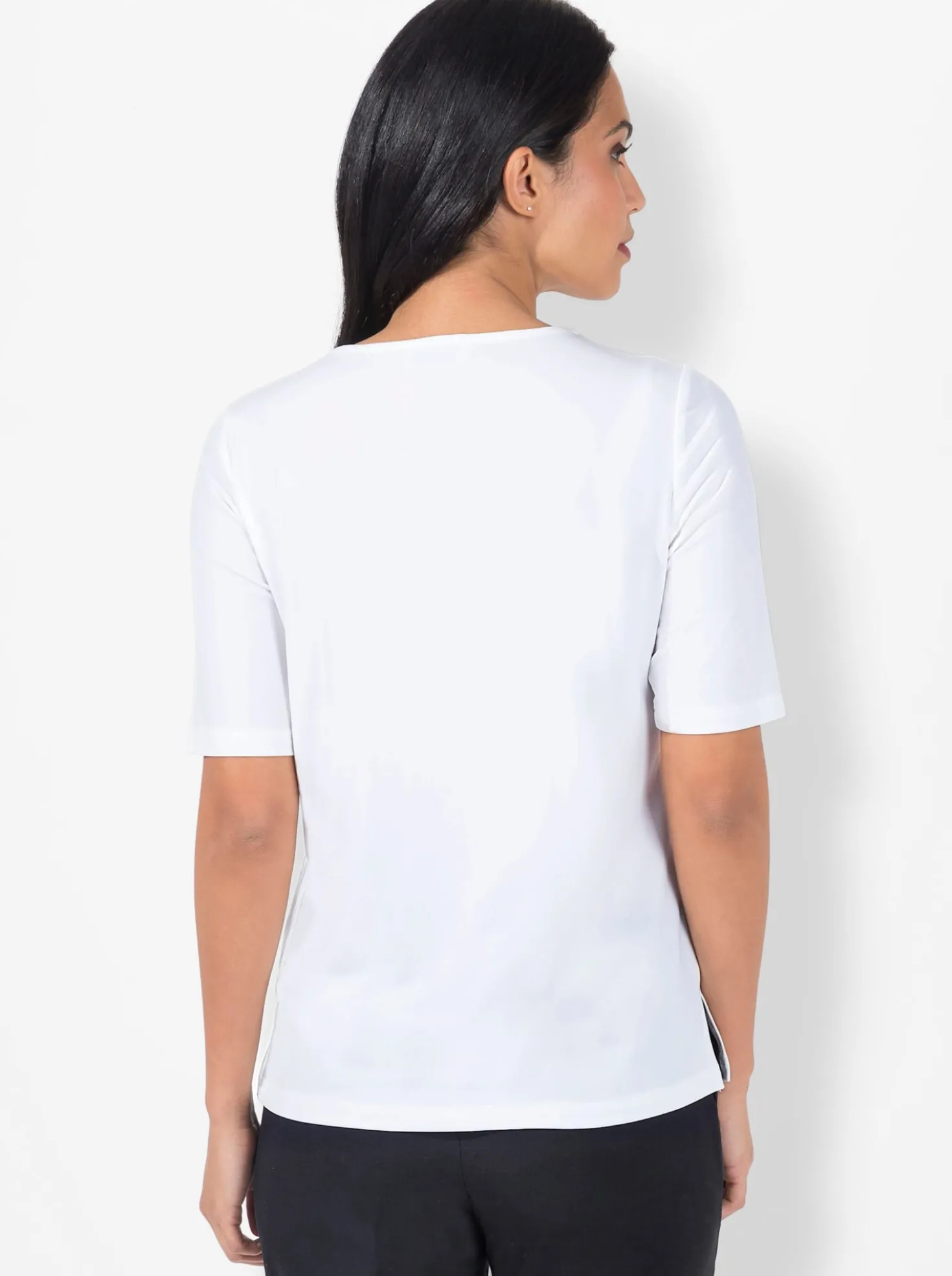 Print-Shirt mit Seitenschlitzen