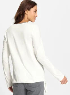 Print-Shirt mit silberfarbigen Details
