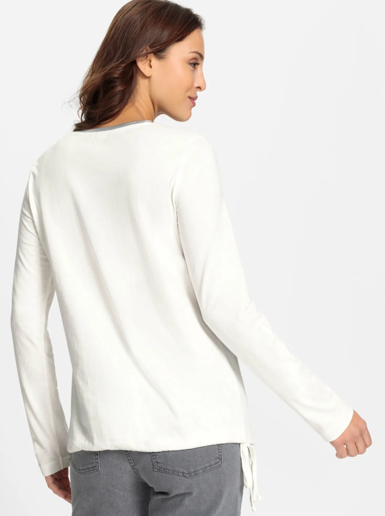 Print-Shirt mit silberfarbigen Details