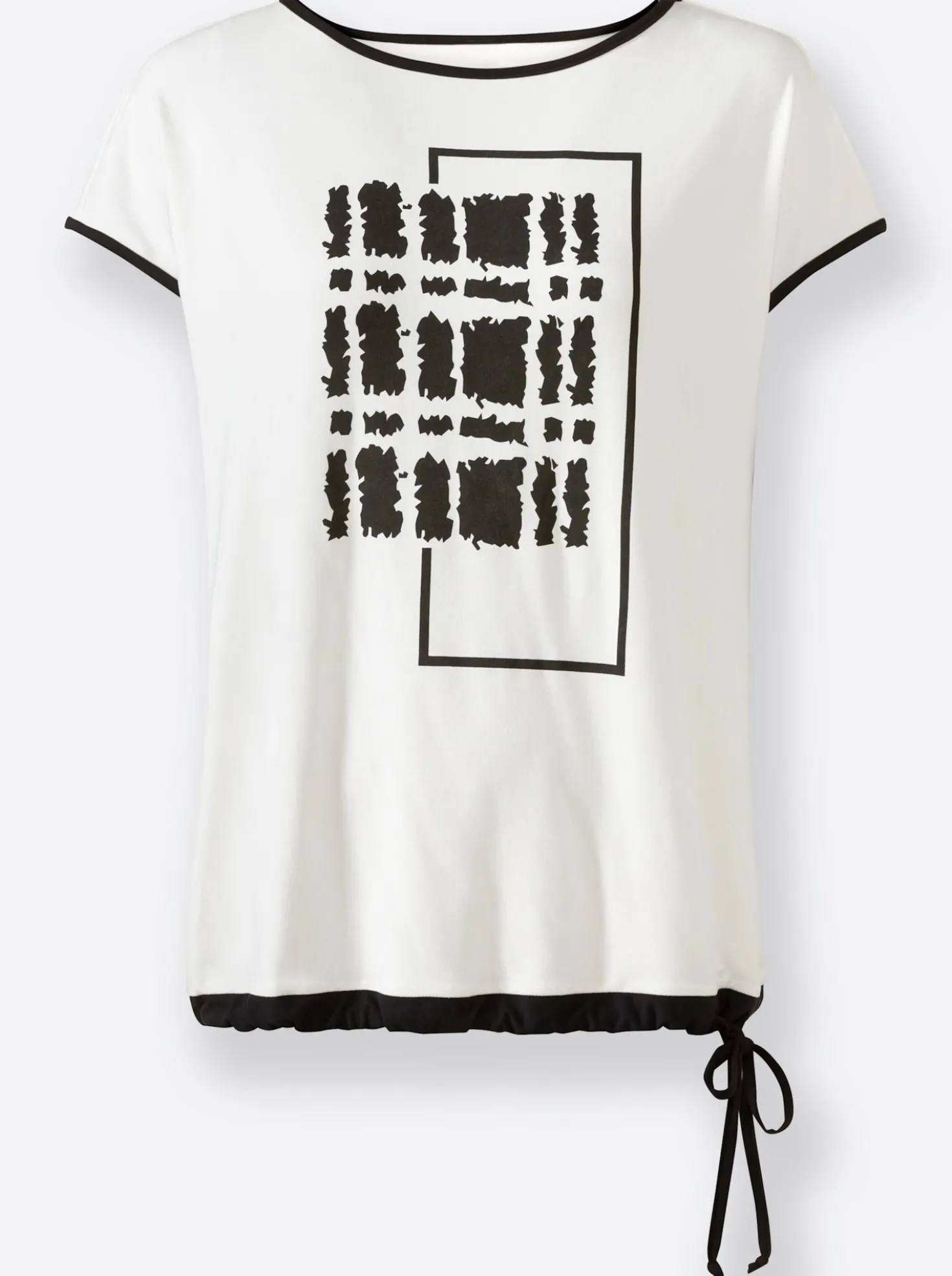 Print-Shirt mit U-Boot-Ausschnitt
