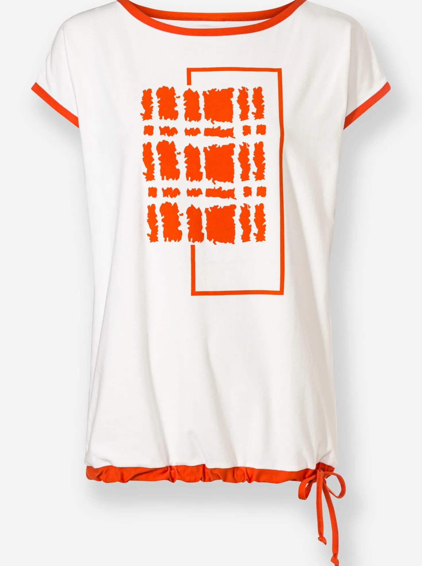 Print-Shirt mit U-Boot-Ausschnitt