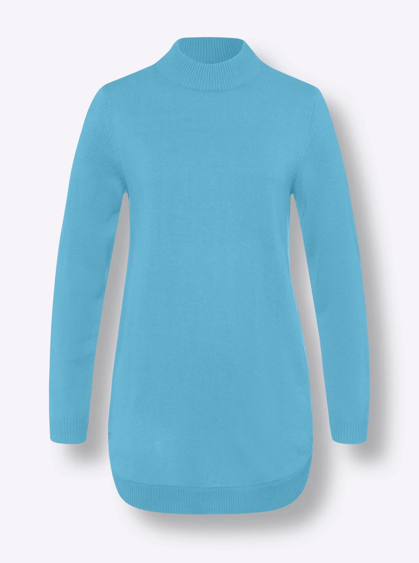 Pullover mit abgerundetem Saum
