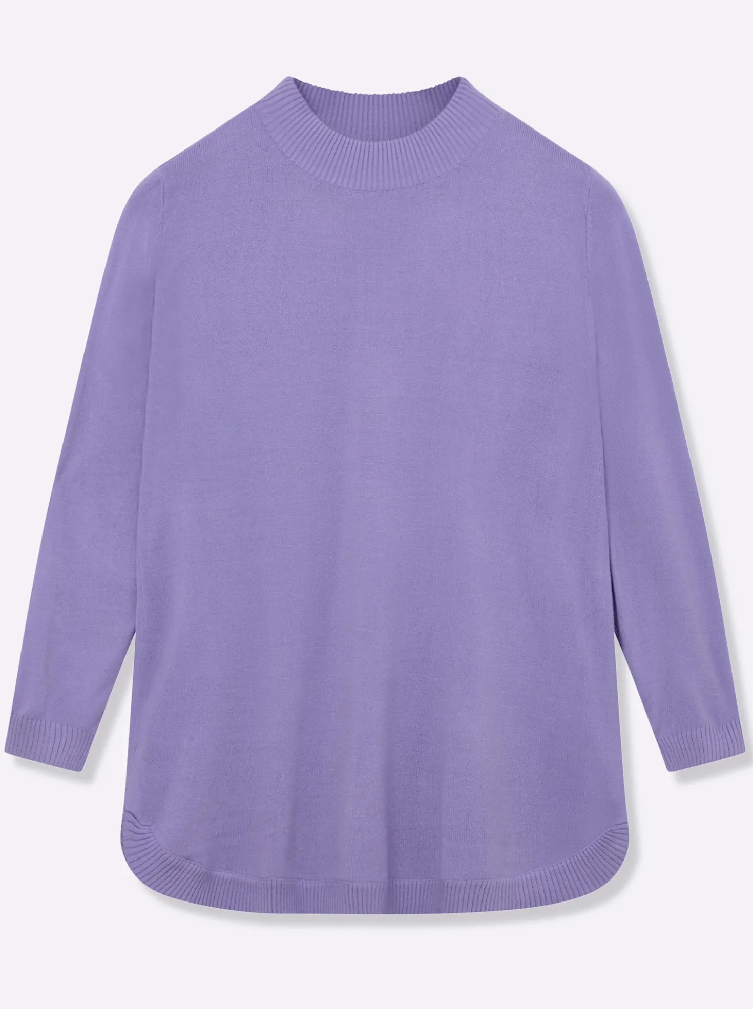 Pullover mit abgerundetem Saum