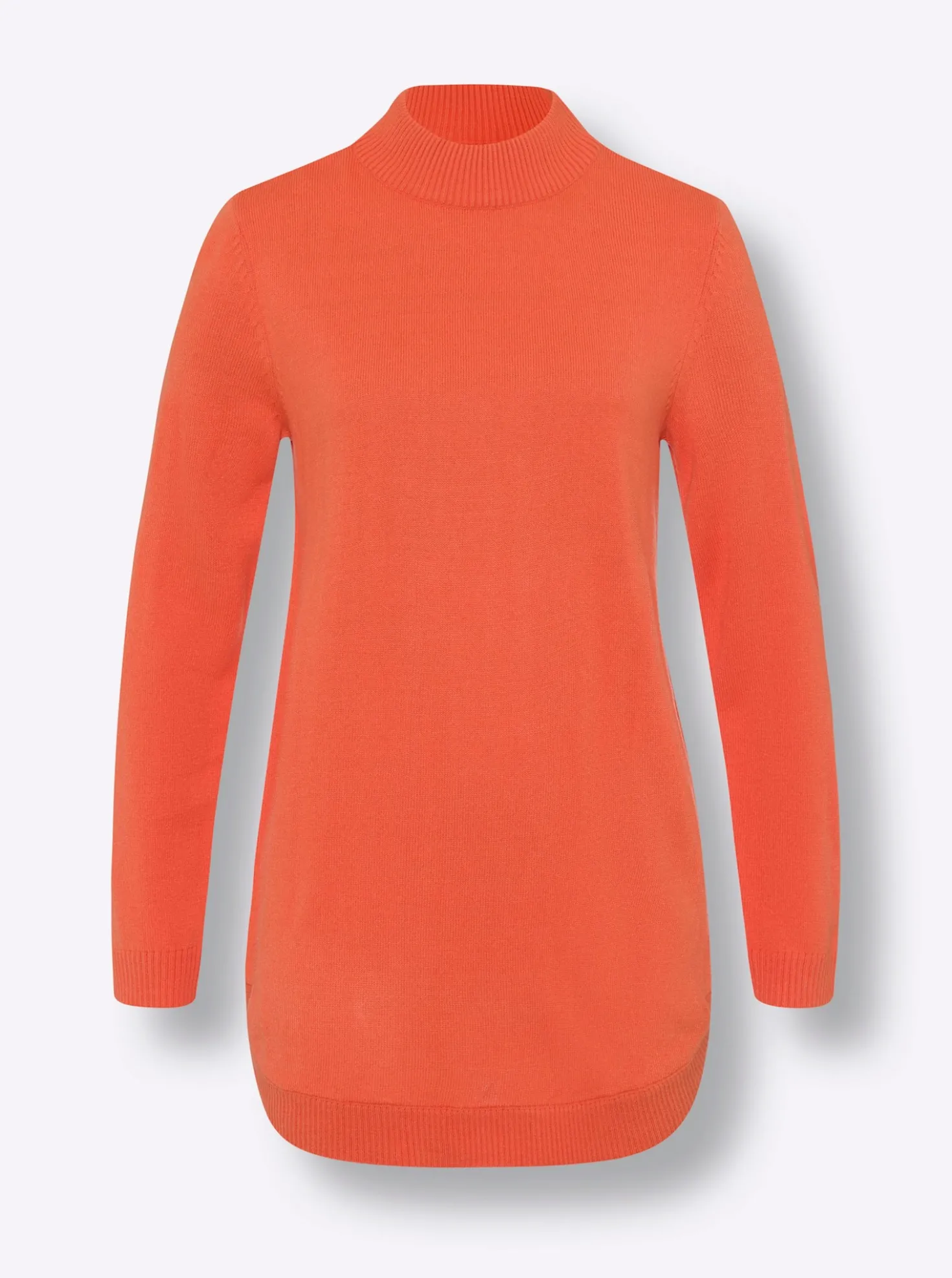 Pullover mit abgerundetem Saum