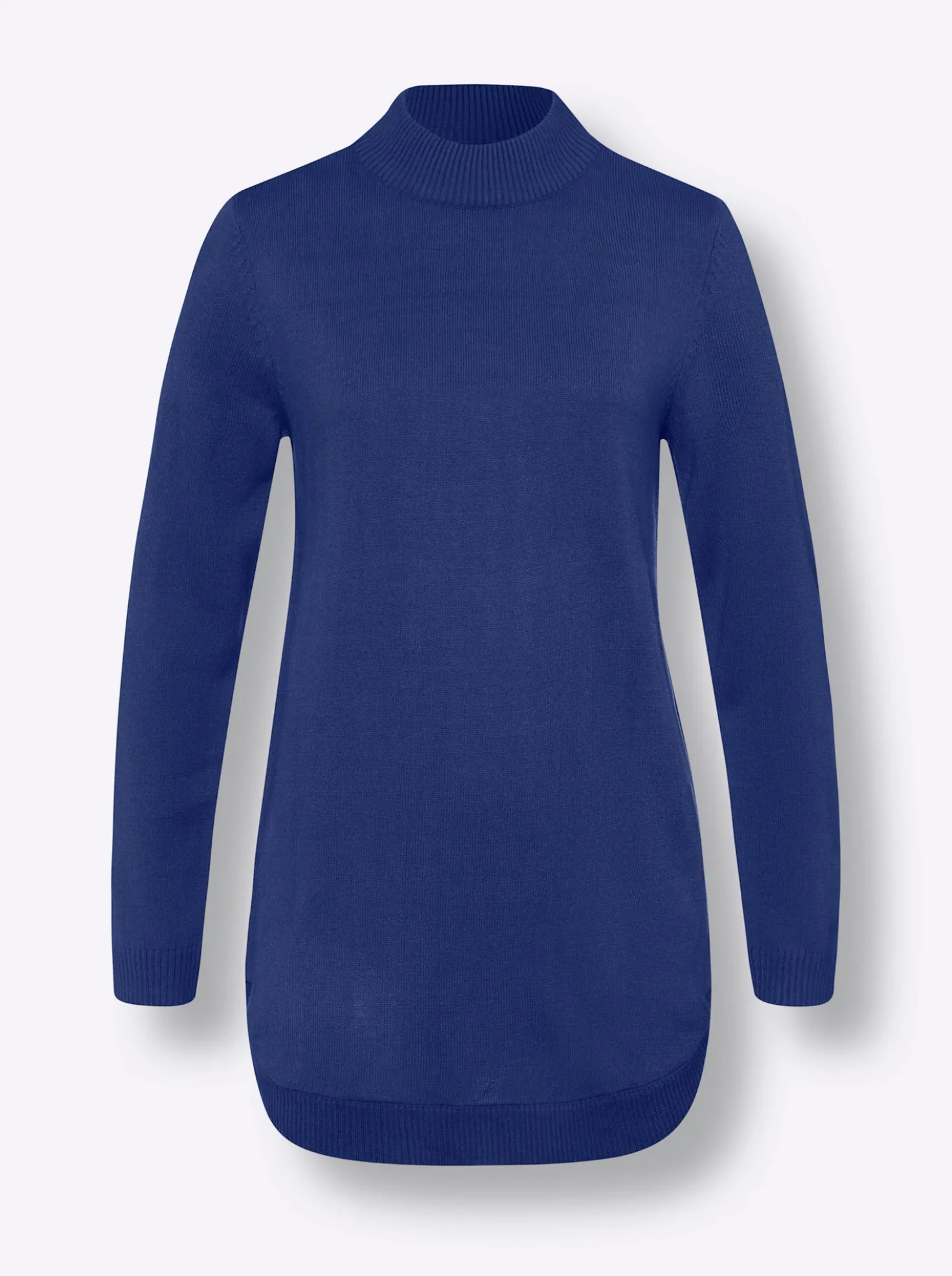 Pullover mit abgerundetem Saum