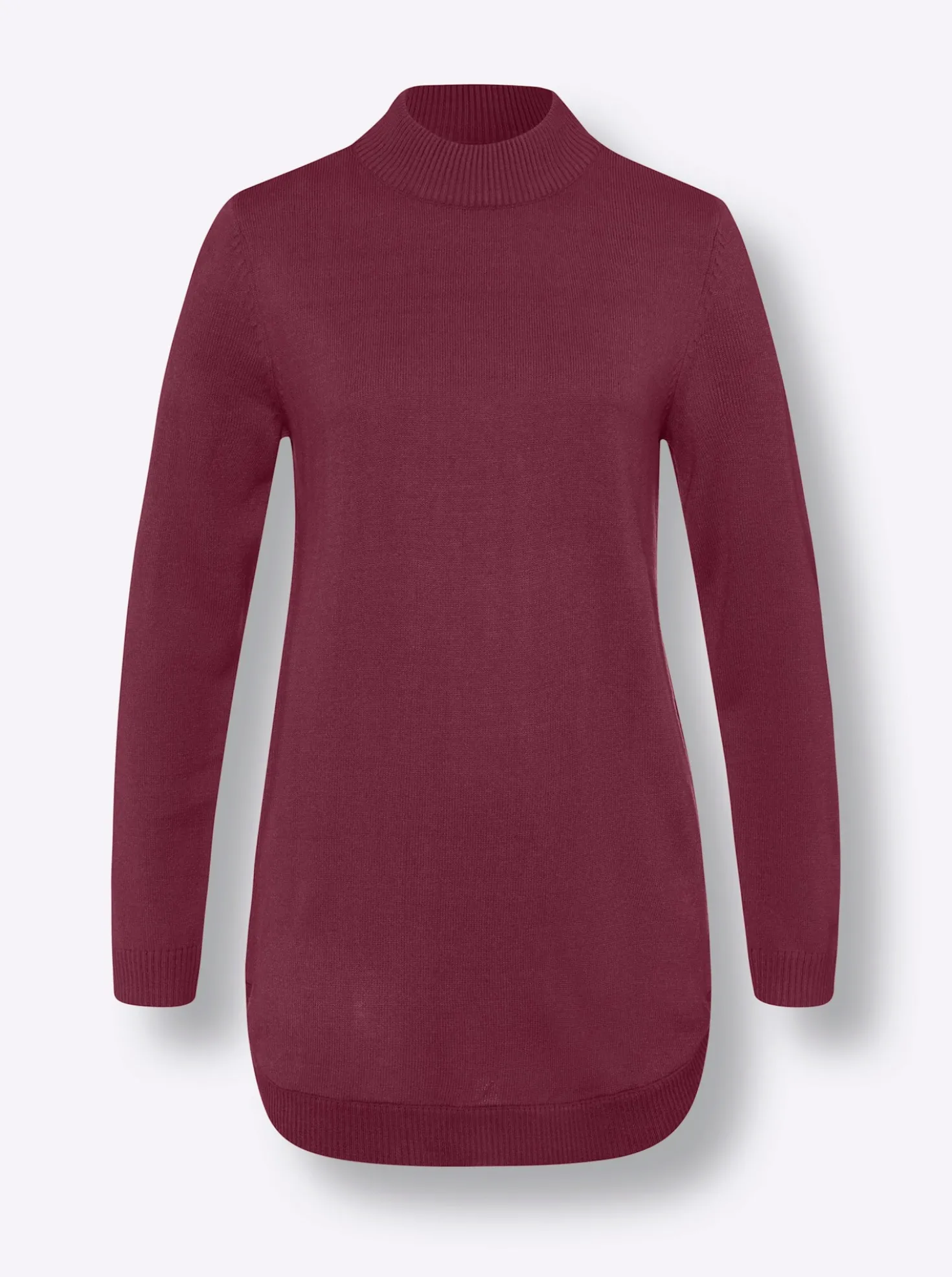 Pullover mit abgerundetem Saum