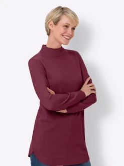 Pullover mit abgerundetem Saum