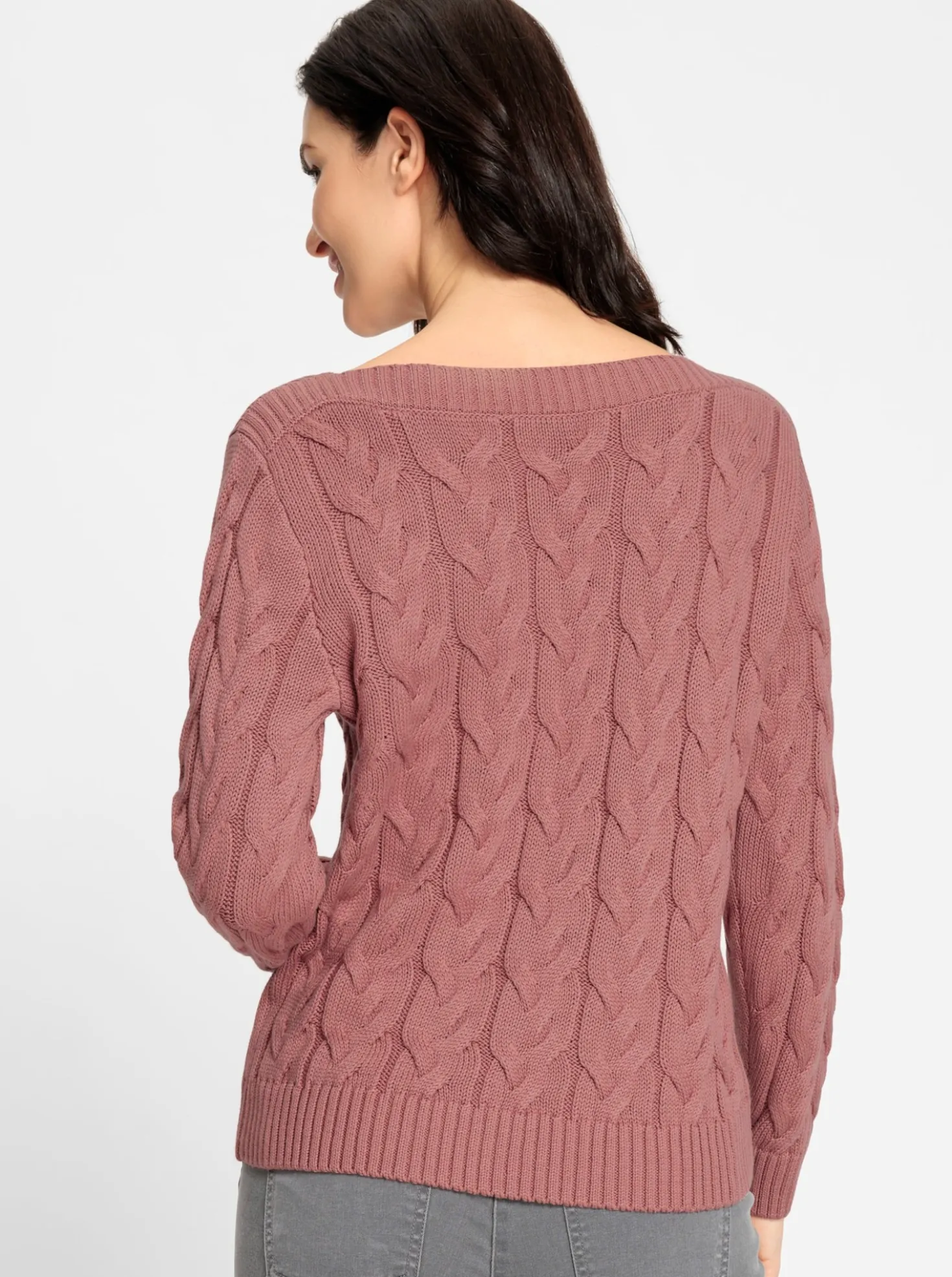 Pullover mit U-Boot-Ausschnitt