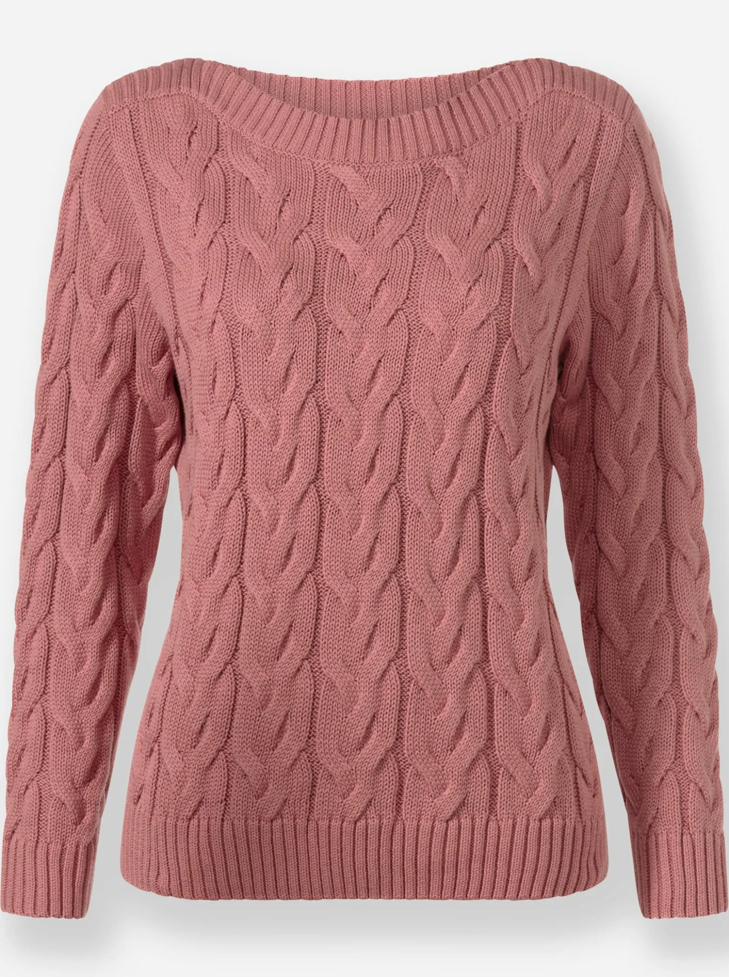 Pullover mit U-Boot-Ausschnitt