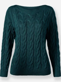Pullover mit U-Boot-Ausschnitt