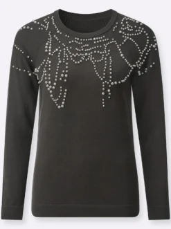 Pullover mit Zierperlen