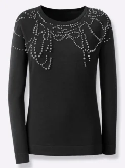 Pullover mit Zierperlen