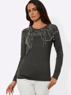 Pullover mit Zierperlen