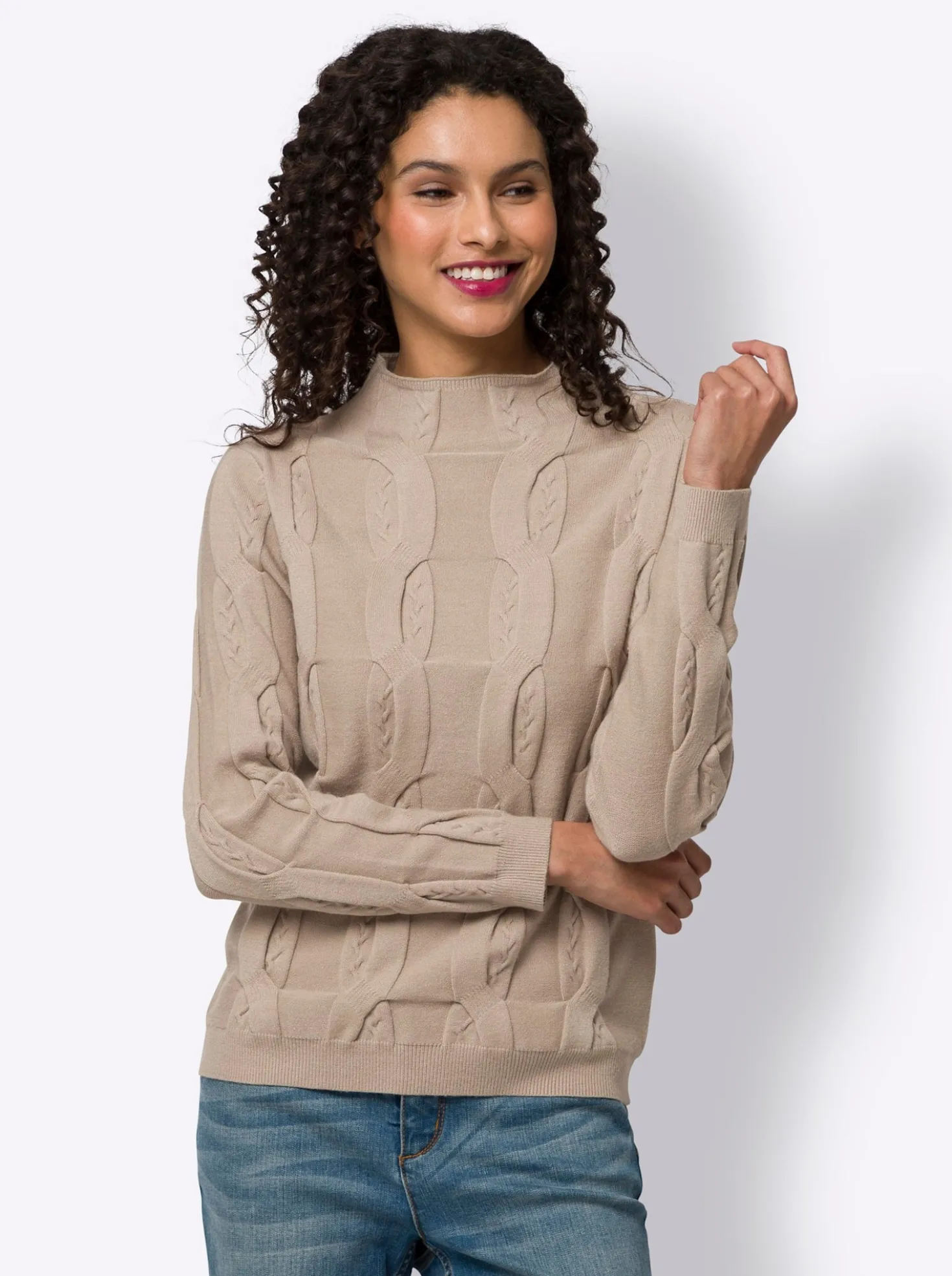 Pullover mit Zopfmuster