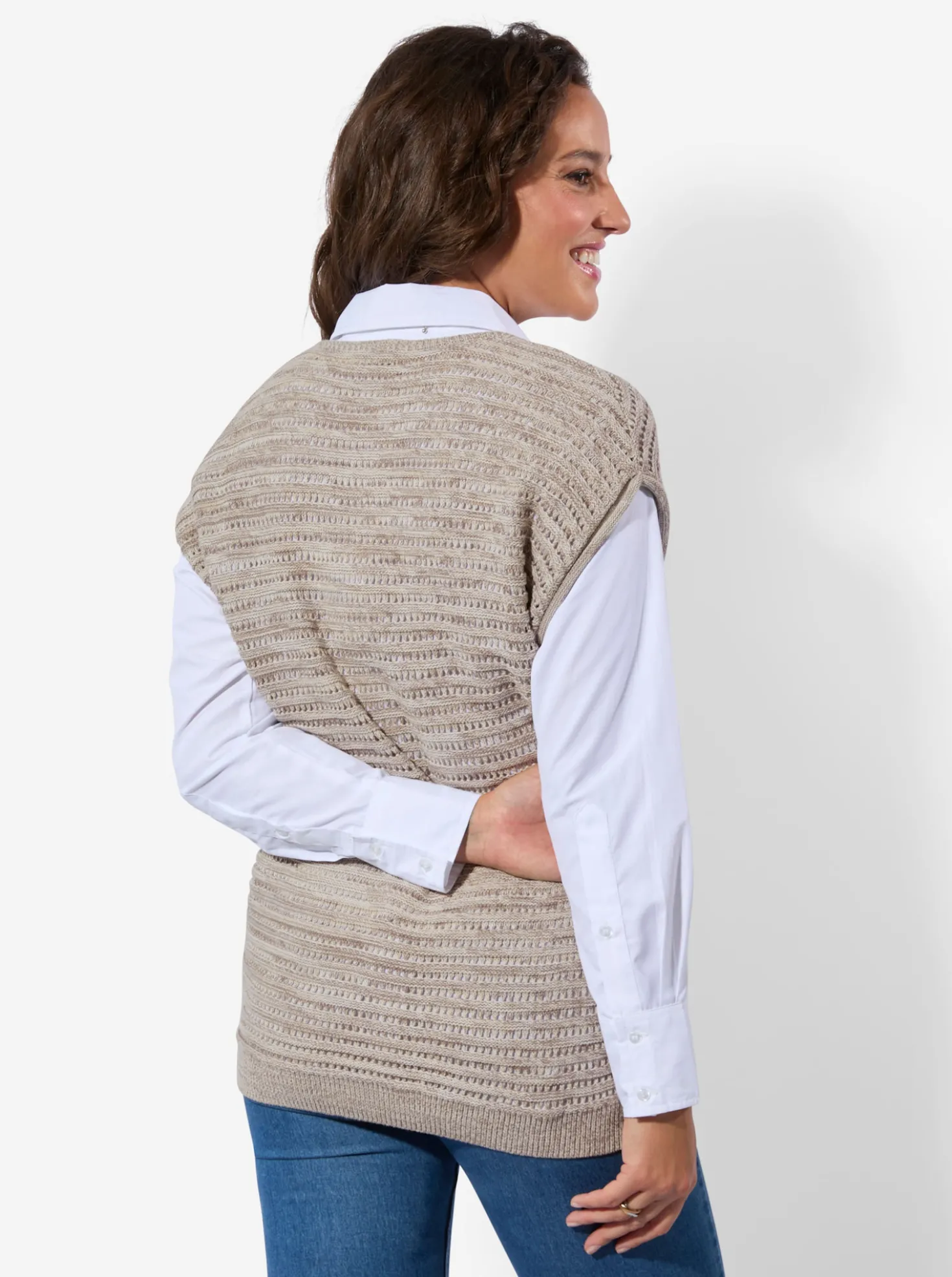 Pullunder mit Ajourstrick-Muster