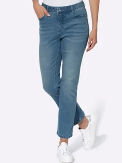 Push-up-Jeans mit Schmuck-Knopf