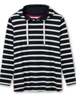 Ringelshirt mit Kapuze, Langarm