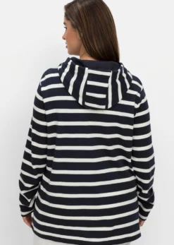 Ringelshirt mit Kapuze, Langarm