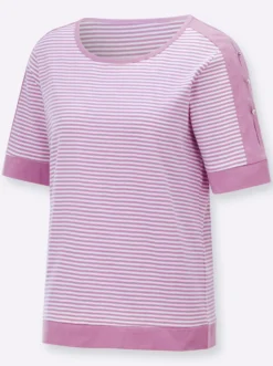 Ringelshirt mit Kontrastpaspeln
