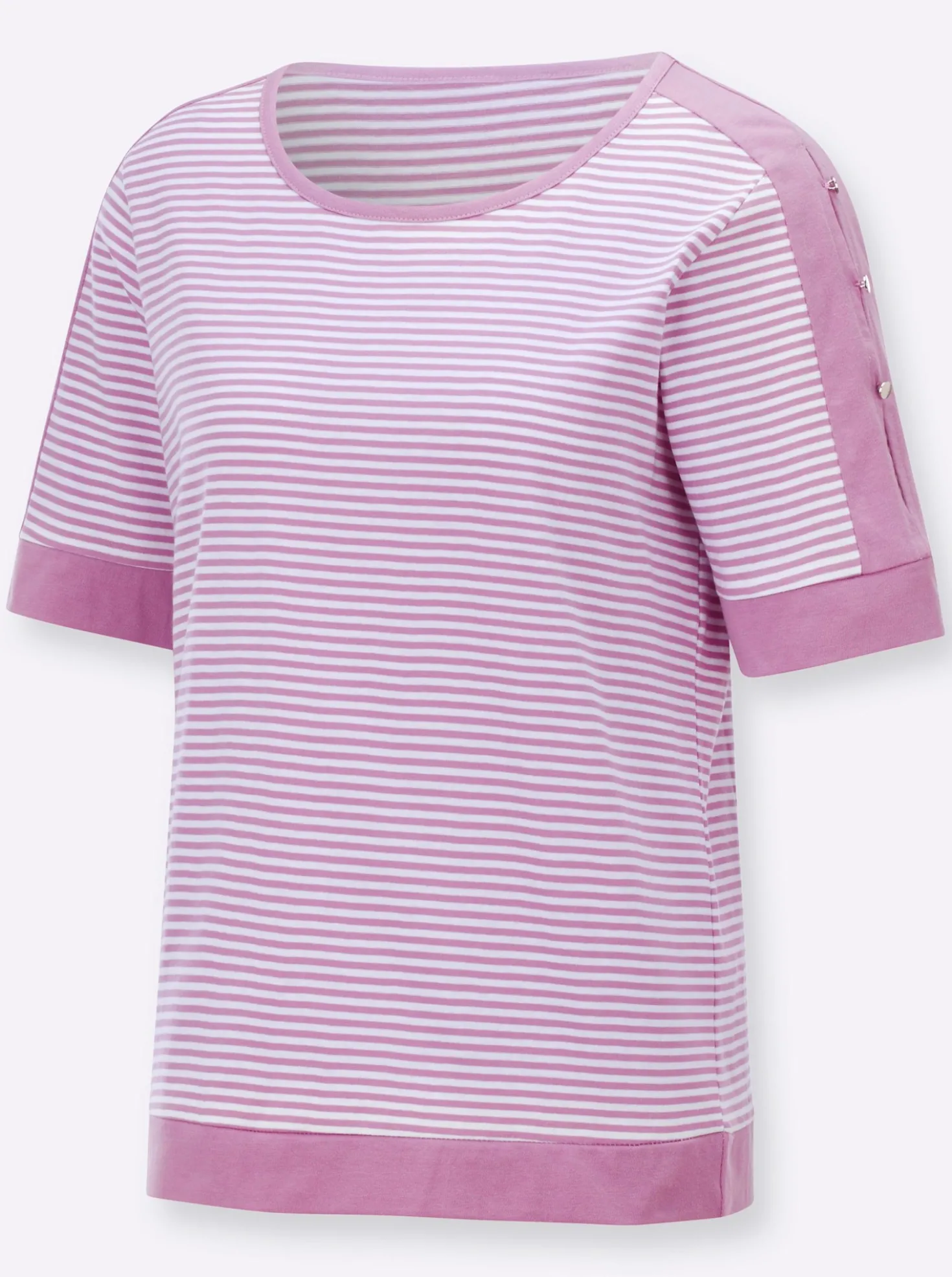 Ringelshirt mit Kontrastpaspeln