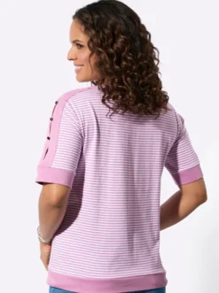 Ringelshirt mit Kontrastpaspeln