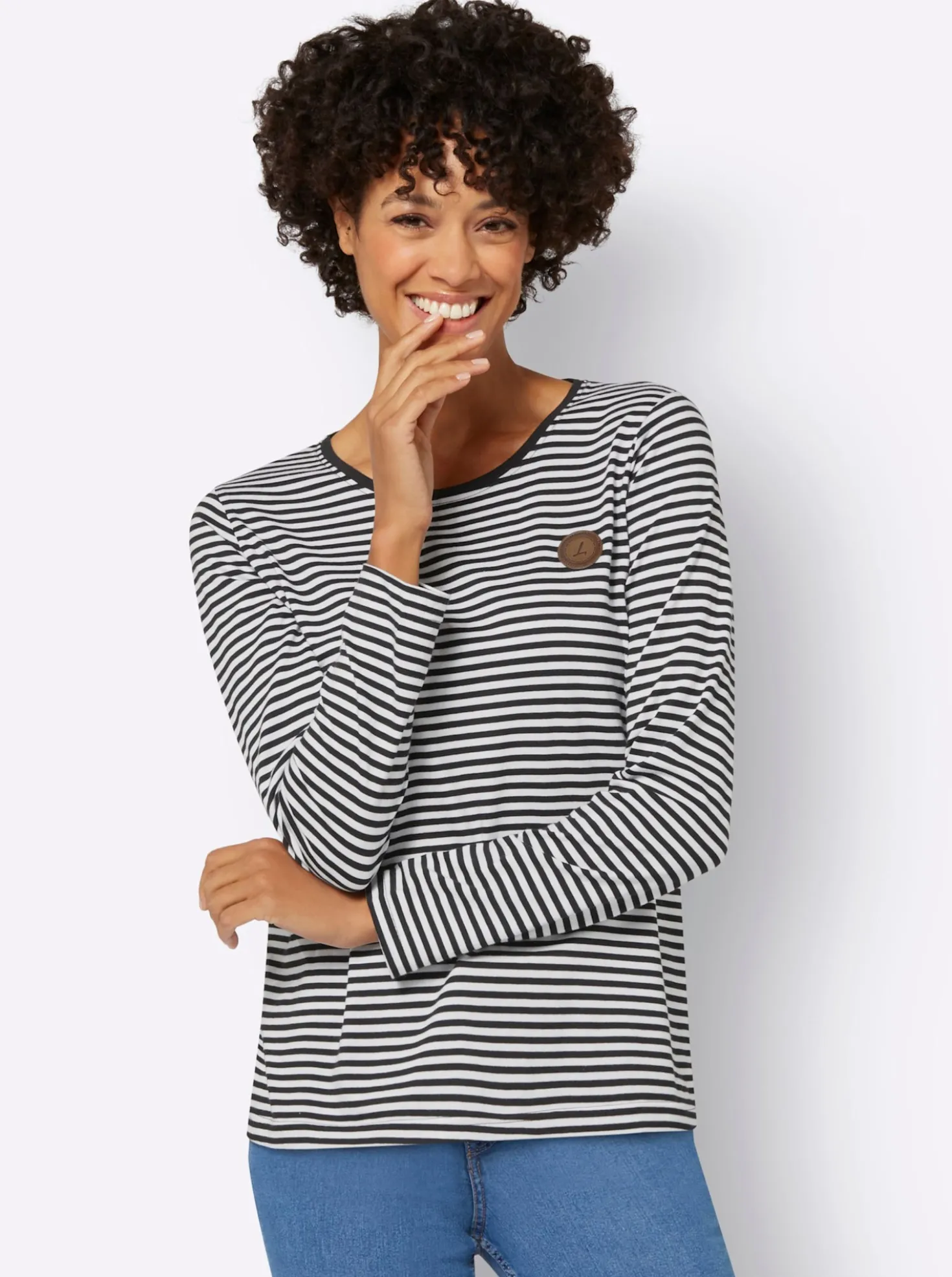 Ringelshirt mit langen Ärmeln