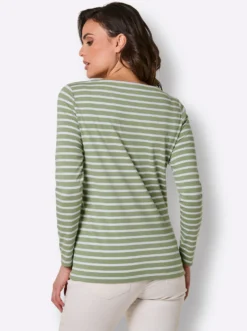 Ringelshirt mit Strass-Steinchen
