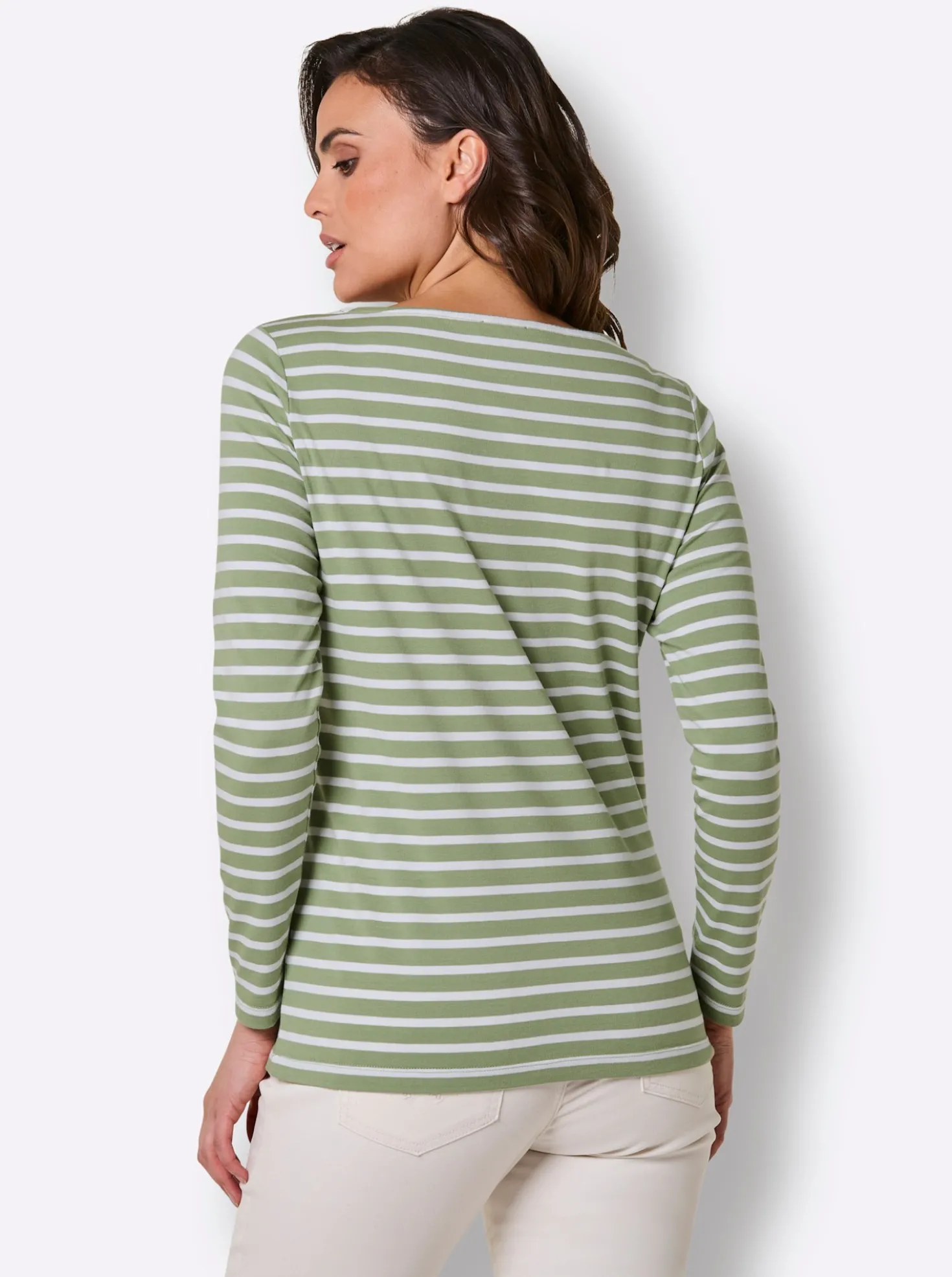 Ringelshirt mit Strass-Steinchen