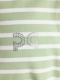 Ringelshirt mit Strass-Steinchen